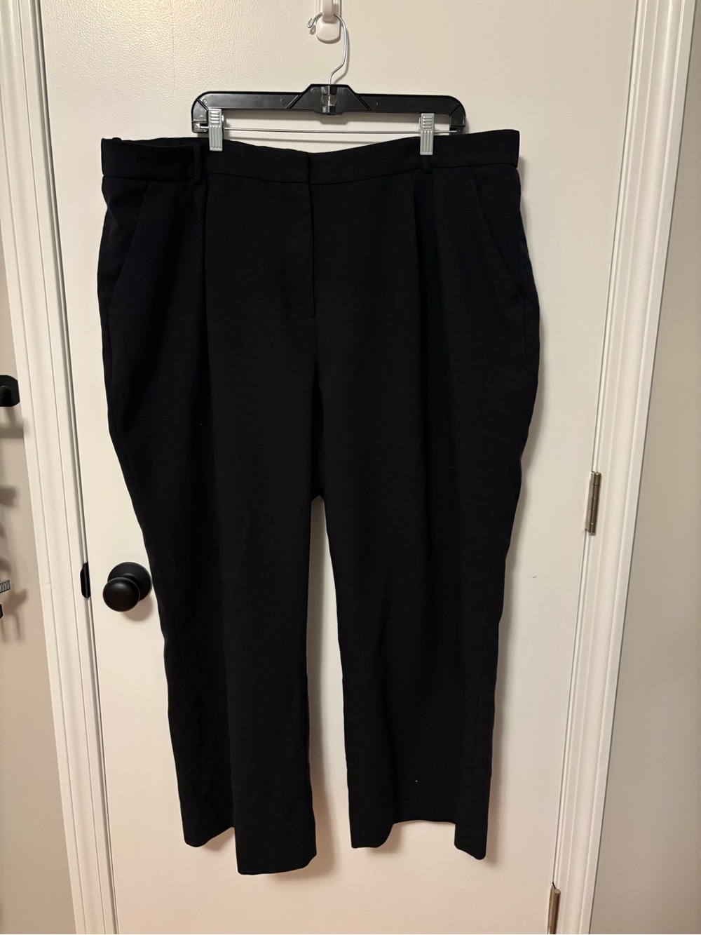 Abercrombie & Fitch Curve Love Black Wide-Leg Tailored Pants